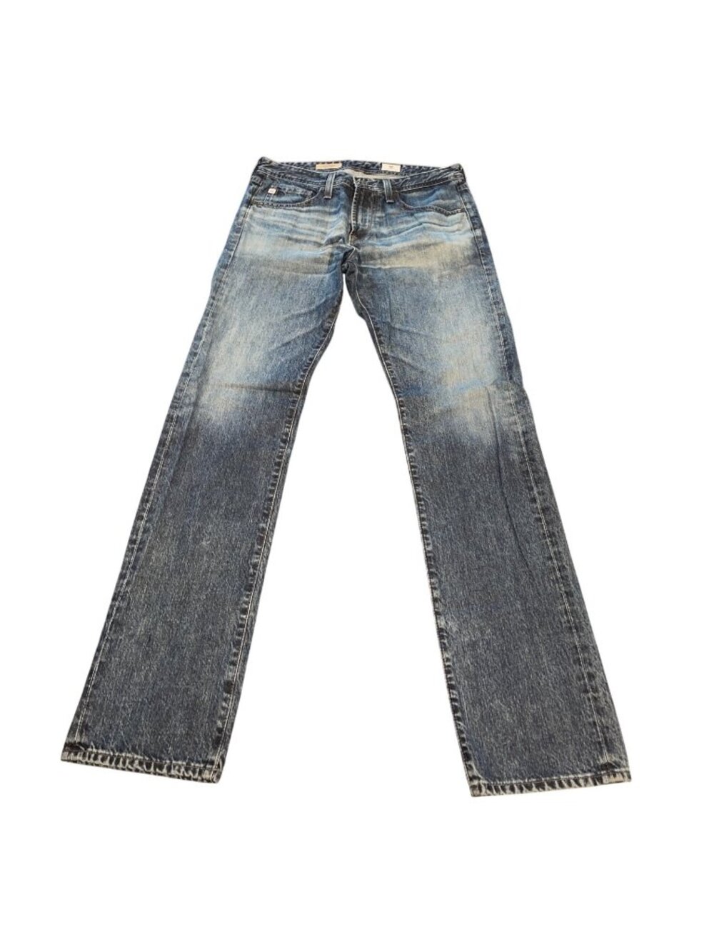 AG Matchbox Slim Straight Jean 32x34 Sample Line Medium Distressed Faded Casual
